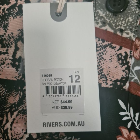 Rivers Floral Top Size 12 - Picture 2 of 4